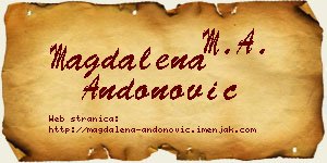 Magdalena Andonović vizit kartica
